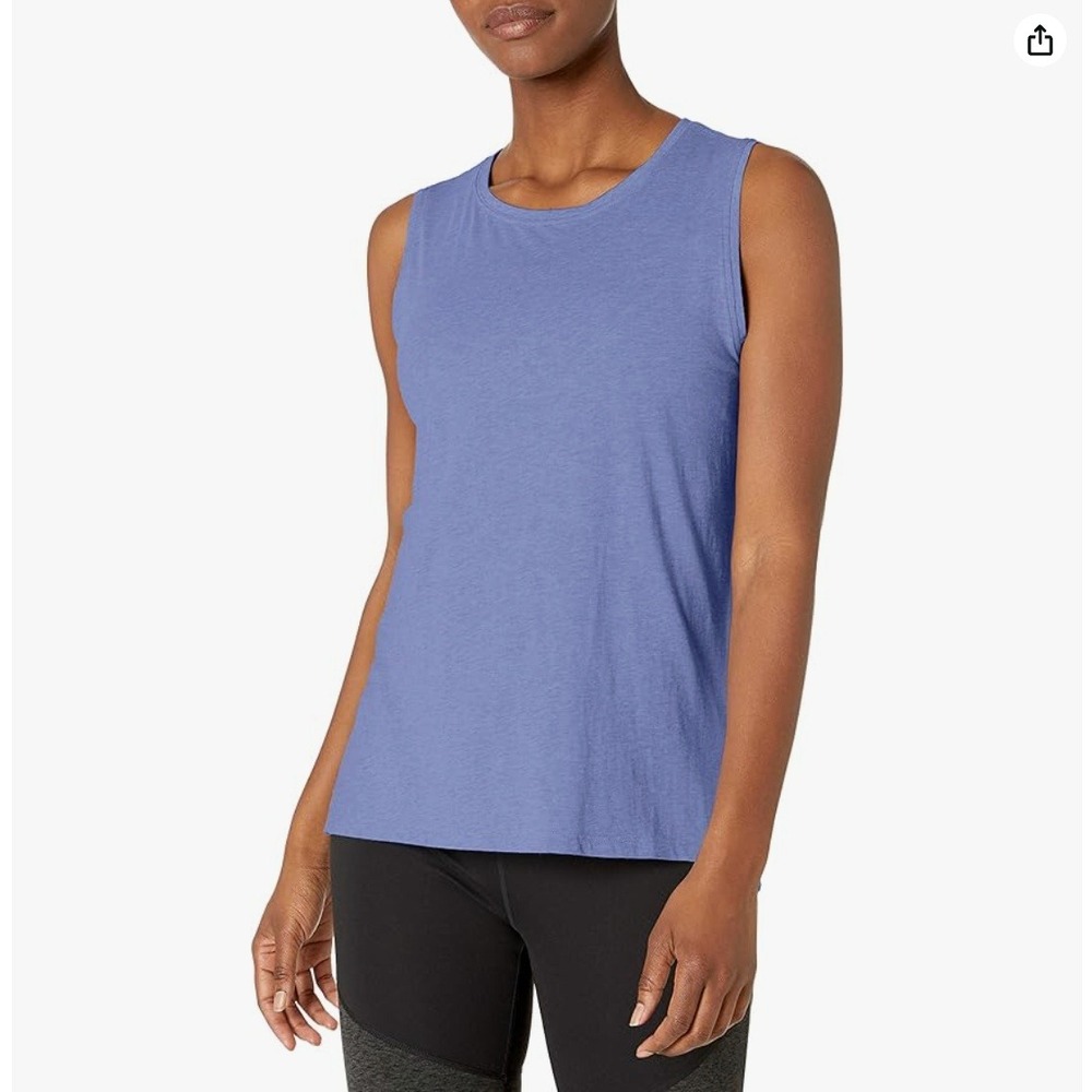 Amazon‎ Essentials Yoga CORE 10 Women's XL Light Blue Bleach Sleeveless Tank Top